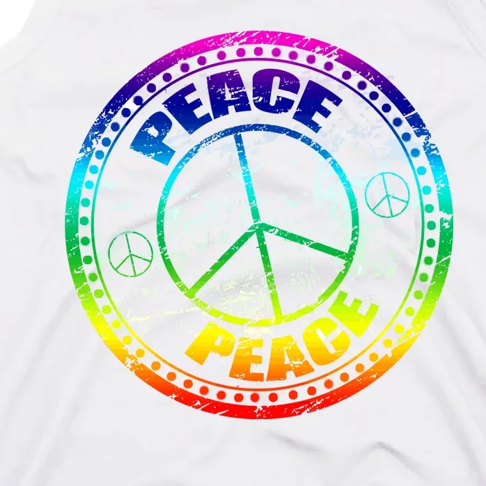 Peace Retro Tie Dyed Logo Tank Top