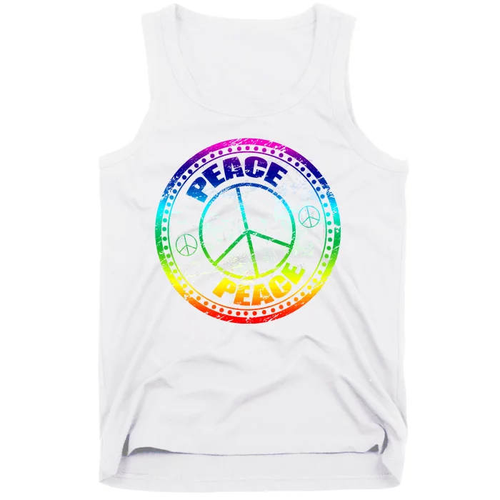 Peace Retro Tie Dyed Logo Tank Top