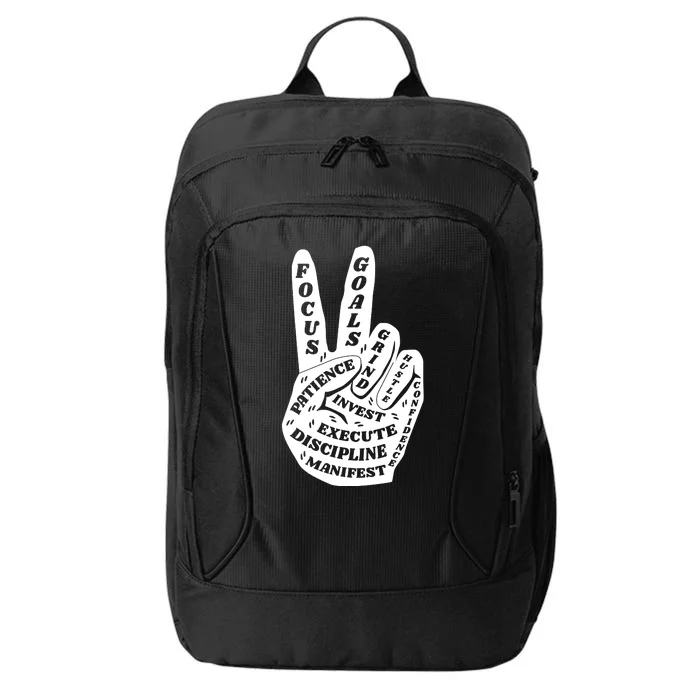 Peace Sign Inspirational Quote City Backpack