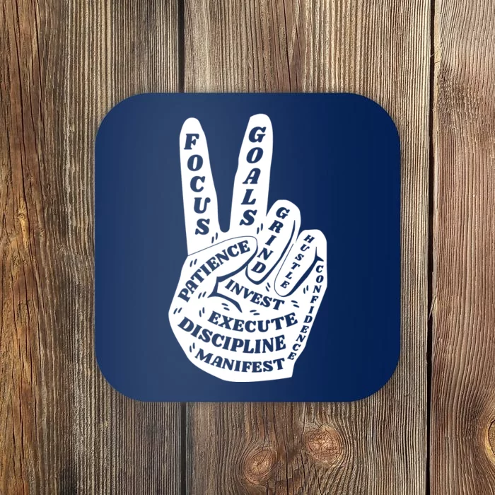 Peace Sign Inspirational Quote Coaster