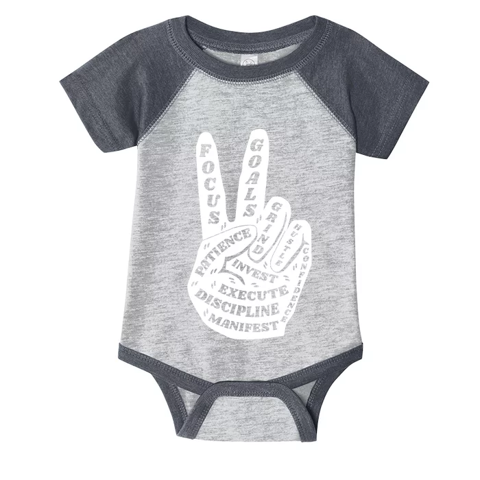 Peace Sign Inspirational Quote Infant Baby Jersey Bodysuit