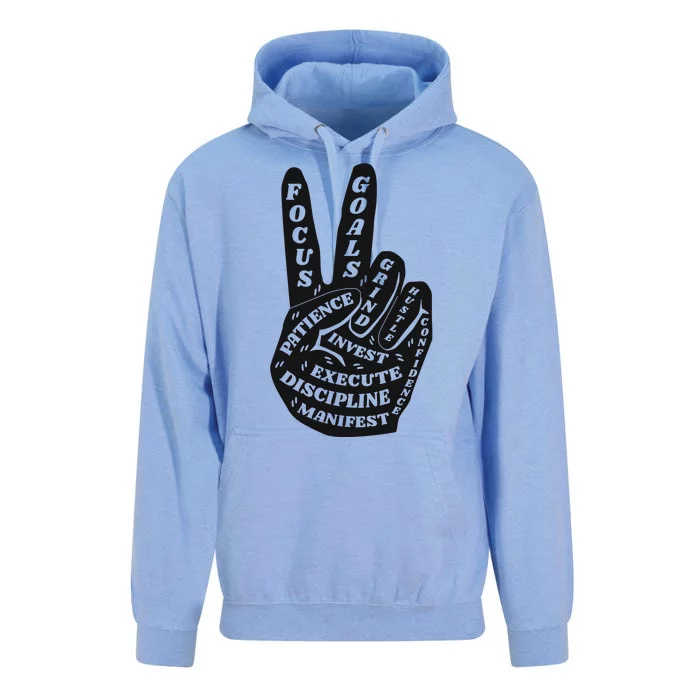 Peace Sign Inspirational Quote Unisex Surf Hoodie