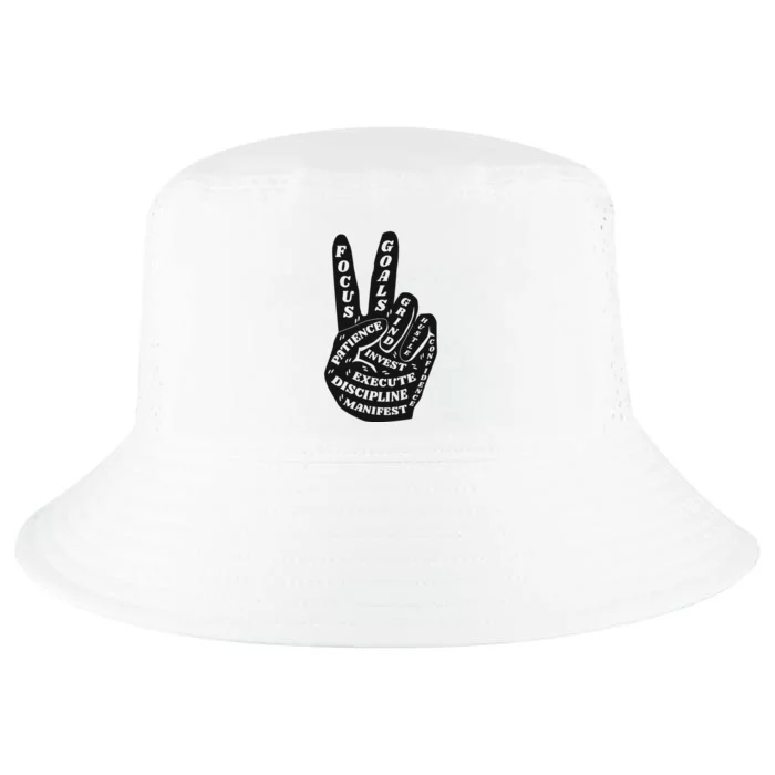 Peace Sign Inspirational Quote Cool Comfort Performance Bucket Hat