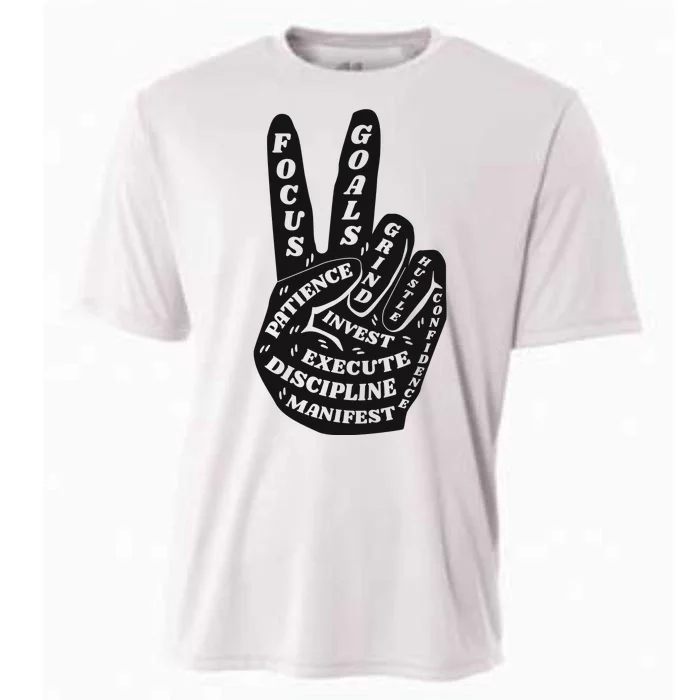 Peace Sign Inspirational Quote Cooling Performance Crew T-Shirt