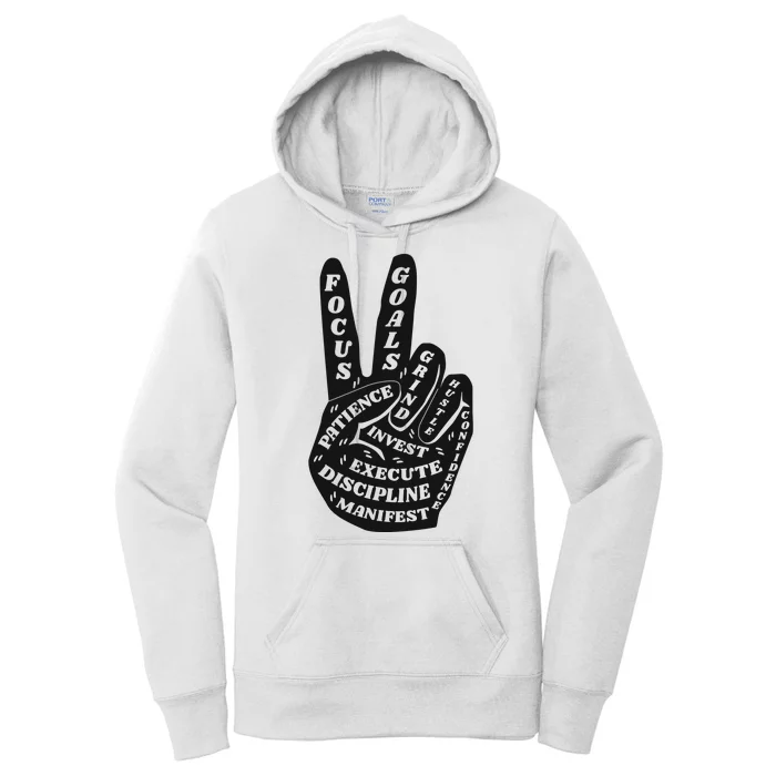 Peace Sign Inspirational Quote Women's Pullover Hoodie