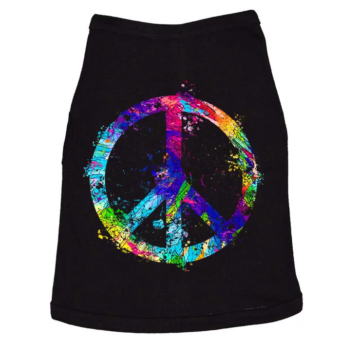 Peace Sign Paint Splatter Doggie Tank