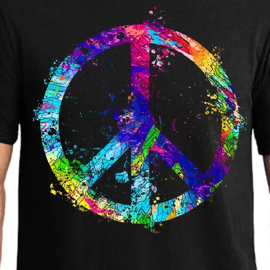 Peace Sign Paint Splatter Pajama Set