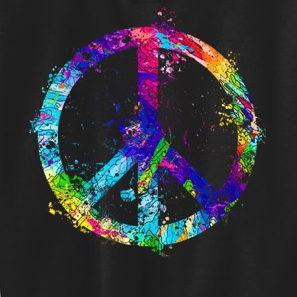 Peace Sign Paint Splatter Kids Sweatshirt