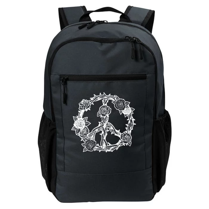 Peace Symbol Roses And Thorns Daily Commute Backpack