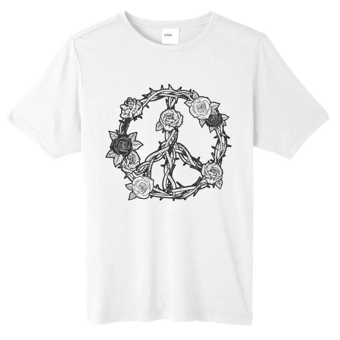 Peace Symbol Roses And Thorns ChromaSoft Performance T-Shirt