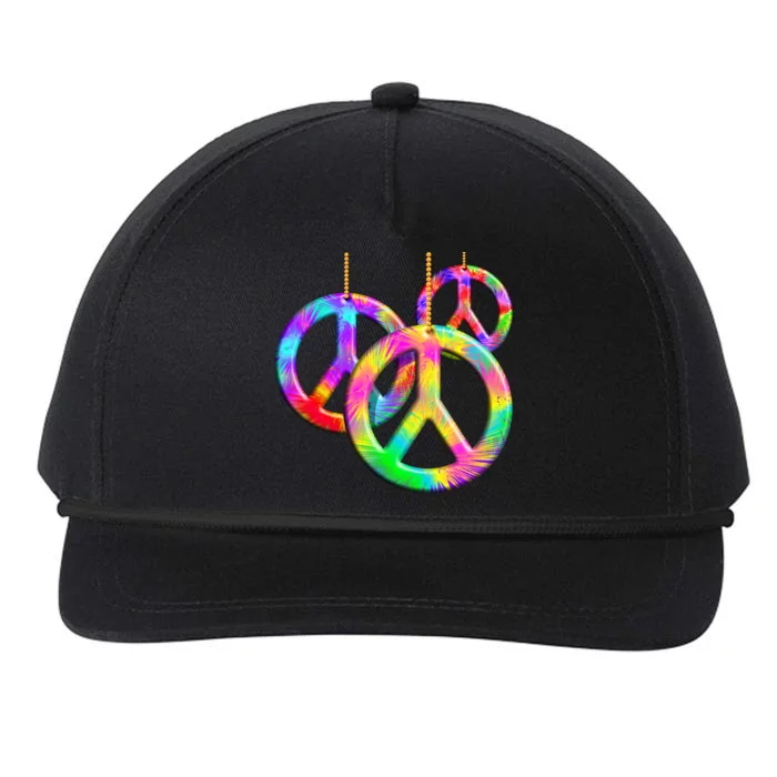 Peace Symbols Psychedelic Necklace Snapback Five-Panel Rope Hat