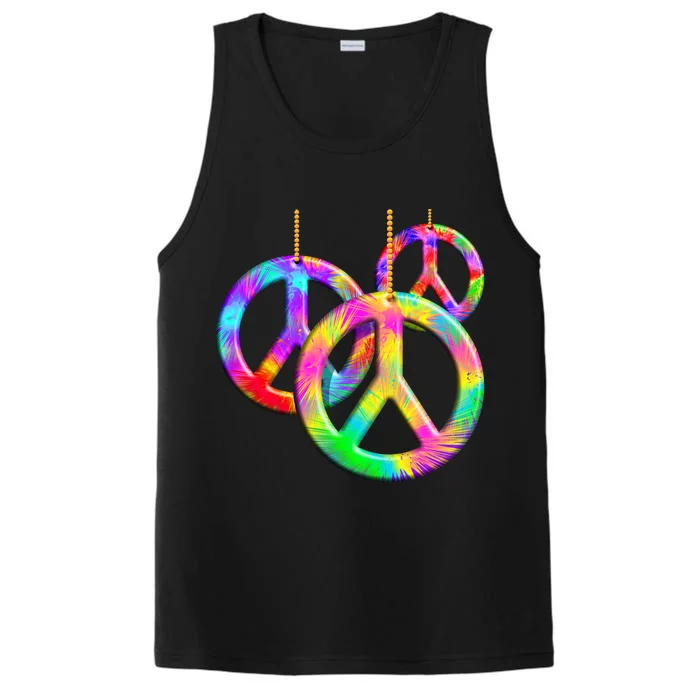 Peace Symbols Psychedelic Necklace Performance Tank