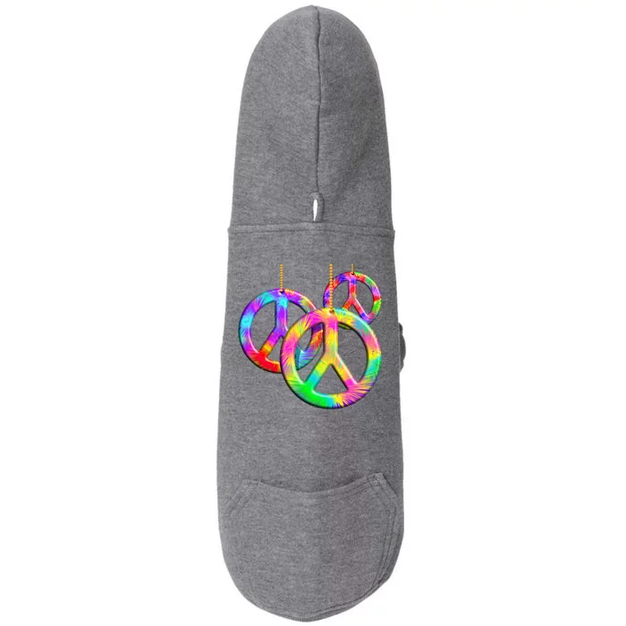 Peace Symbols Psychedelic Necklace Doggie 3-End Fleece Hoodie