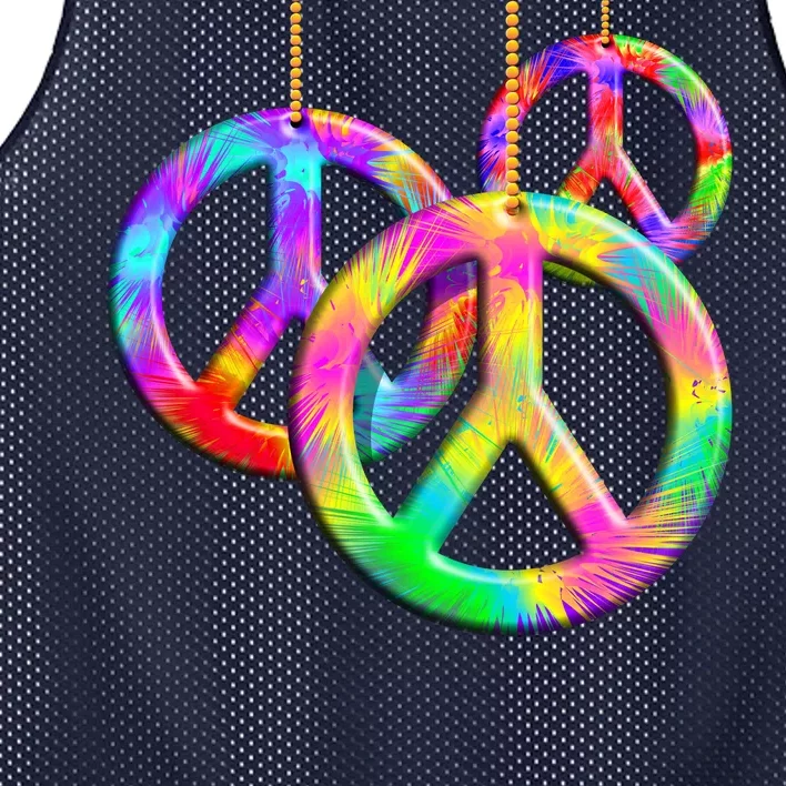 Peace Symbols Psychedelic Necklace Mesh Reversible Basketball Jersey Tank