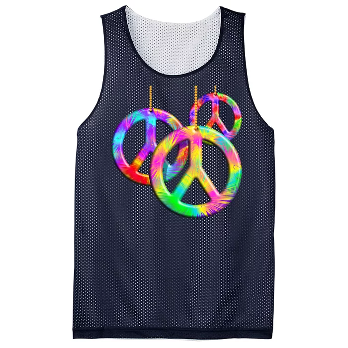 Peace Symbols Psychedelic Necklace Mesh Reversible Basketball Jersey Tank