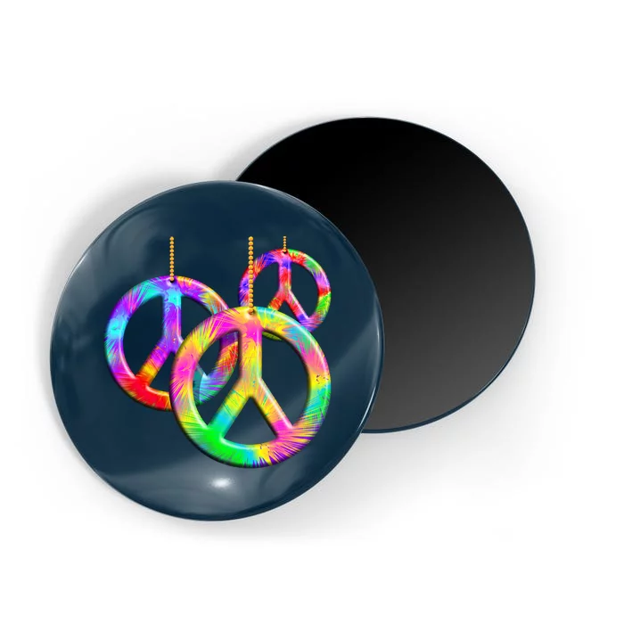 Peace Symbols Psychedelic Necklace Magnet