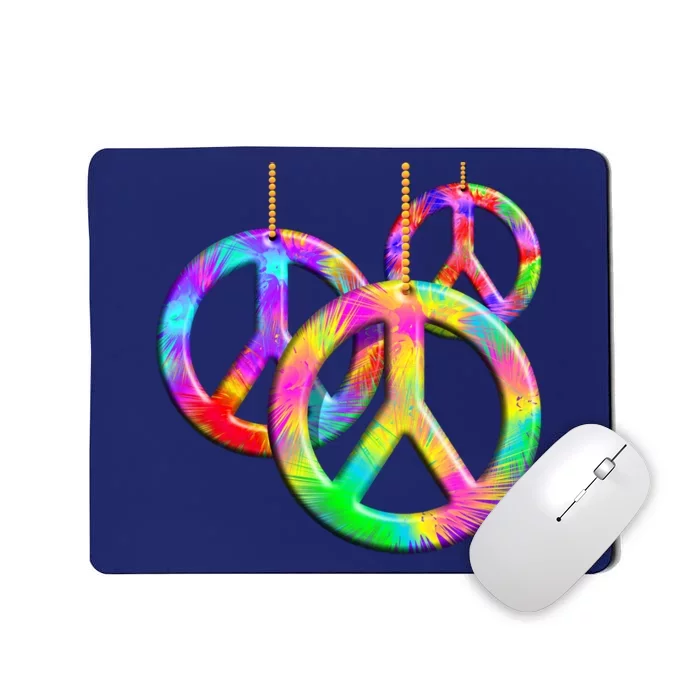 Peace Symbols Psychedelic Necklace Mousepad