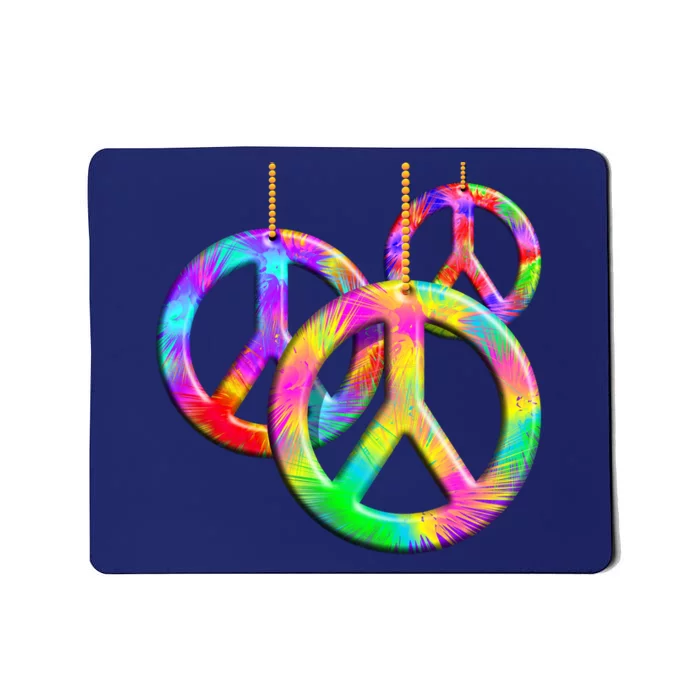 Peace Symbols Psychedelic Necklace Mousepad