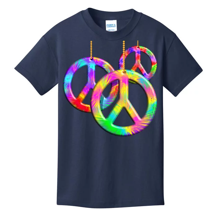 Peace Symbols Psychedelic Necklace Kids T-Shirt