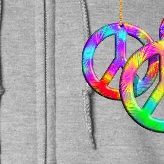 Peace Symbols Psychedelic Necklace Full Zip Hoodie