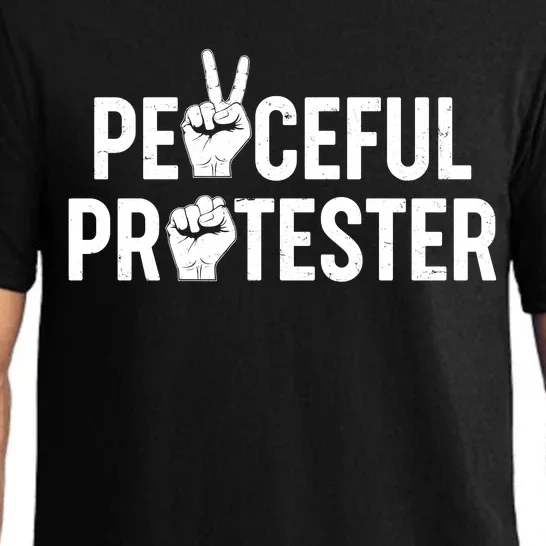 Peaceful Protester Peace Sign Protest Fist Pajama Set