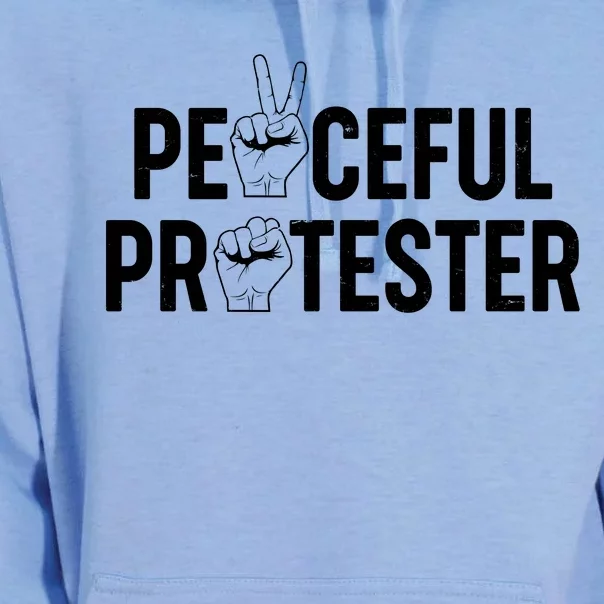 Peaceful Protester Peace Sign Protest Fist Unisex Surf Hoodie