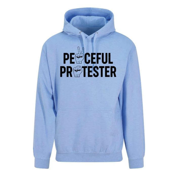 Peaceful Protester Peace Sign Protest Fist Unisex Surf Hoodie