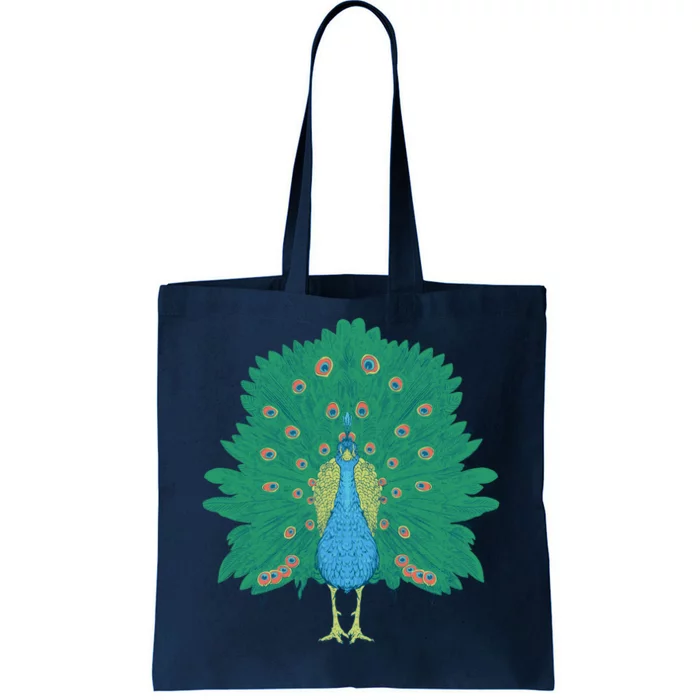 Peacock Bird Tote Bag