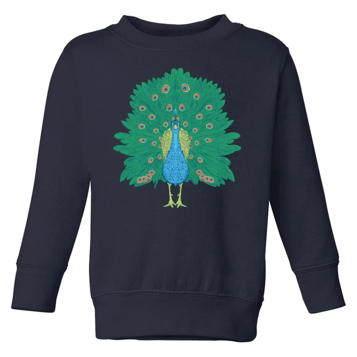 Peacock Bird Toddler Sweatshirt