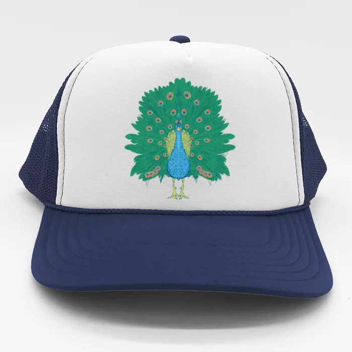 Peacock Bird Trucker Hat