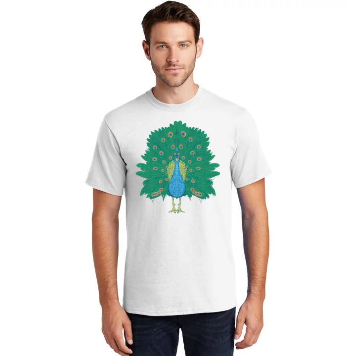 Peacock Bird Tall T-Shirt