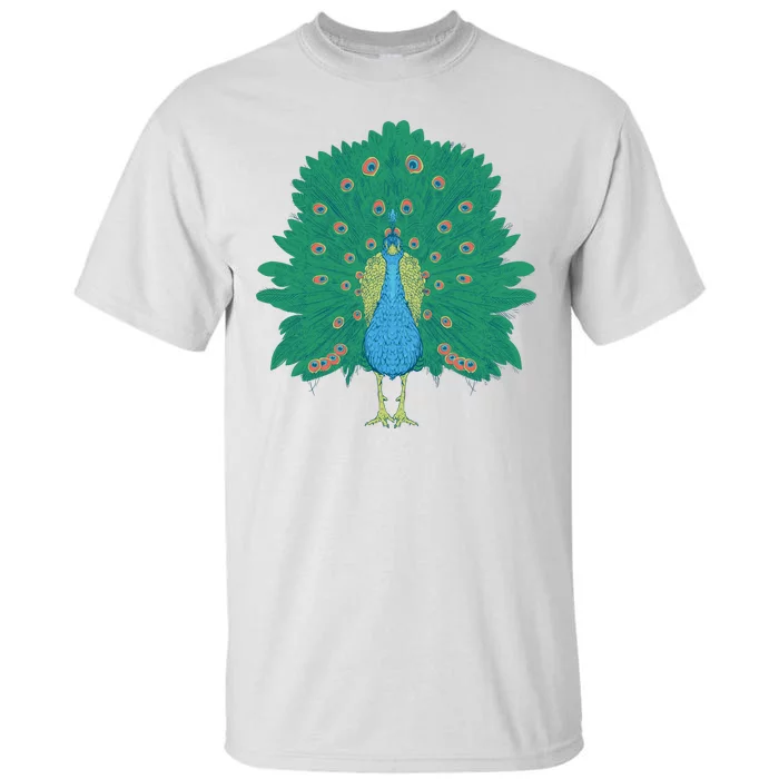 Peacock Bird Tall T-Shirt