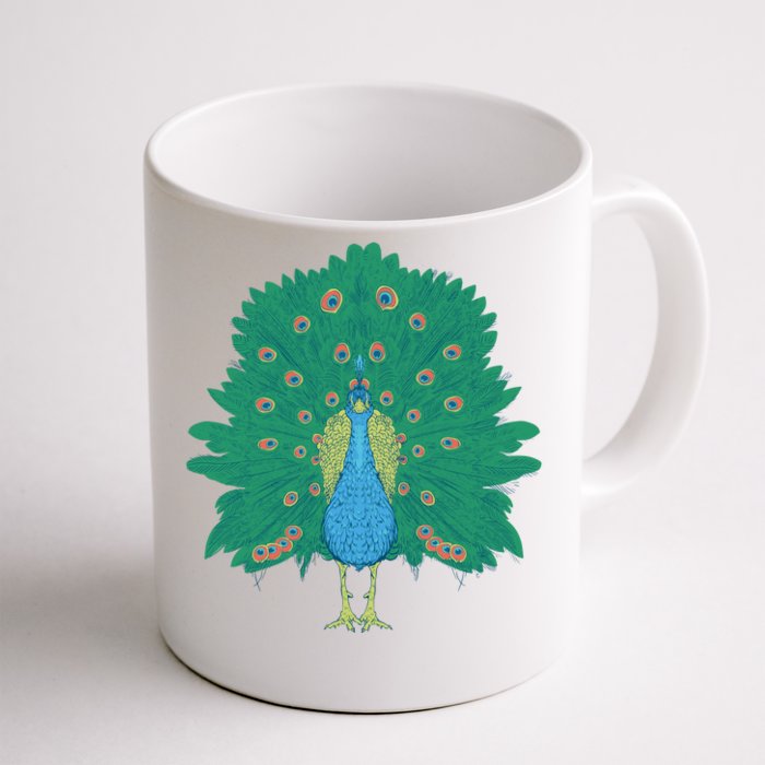 Peacock Bird Front & Back Coffee Mug