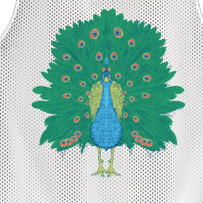 Peacock Bird Mesh Reversible Basketball Jersey Tank