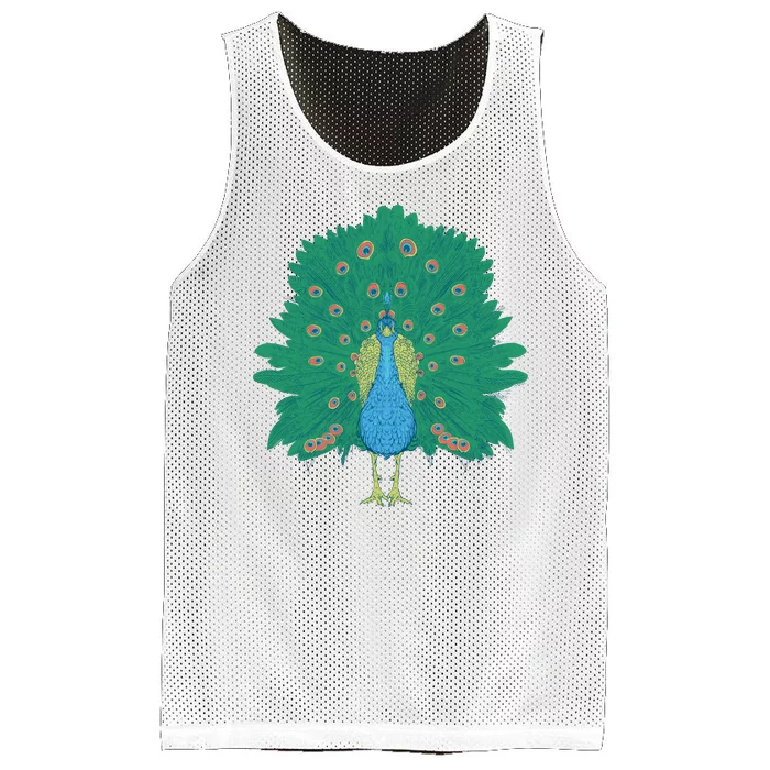 Peacock Bird Mesh Reversible Basketball Jersey Tank