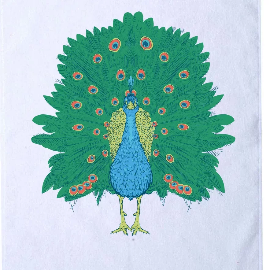 Peacock Bird Platinum Collection Golf Towel