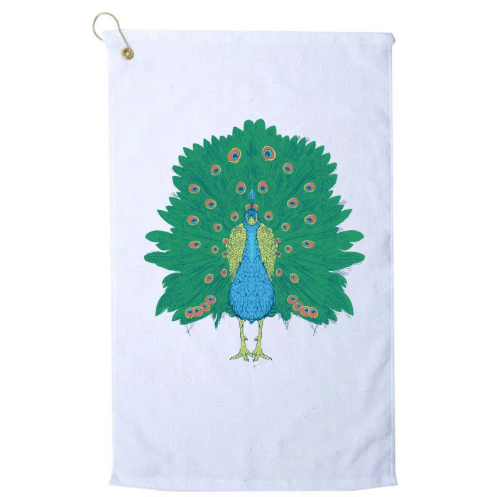 Peacock Bird Platinum Collection Golf Towel