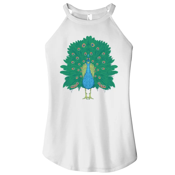 Peacock Bird Women’s Perfect Tri Rocker Tank