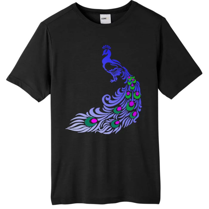 Peacock Colorful Illustration ChromaSoft Performance T-Shirt