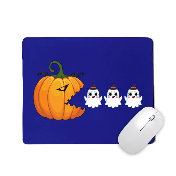 Pumpkin Eating Boo Ghost Gamer Halloween Gift Mousepad