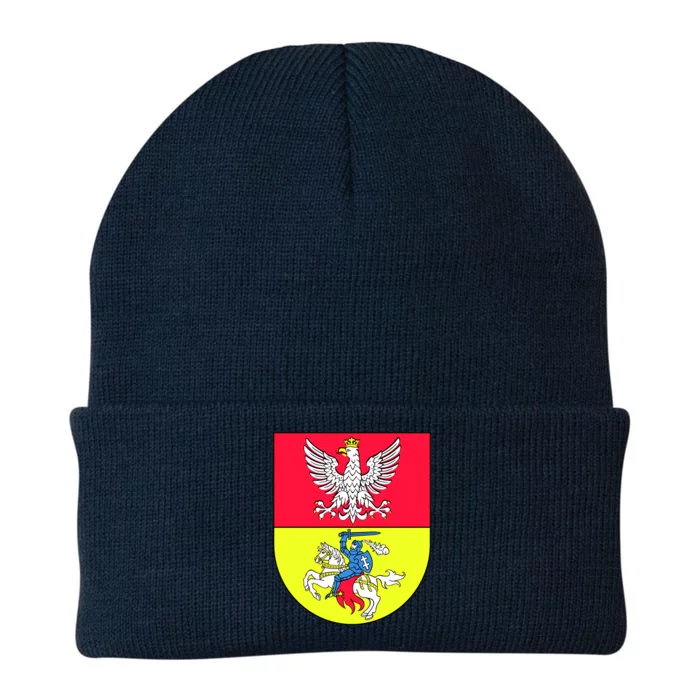 Polish Eagle Bialystok Coat Of Arms City Knit Cap Winter Beanie