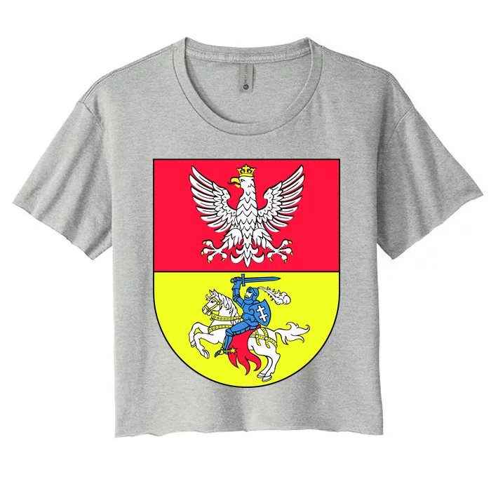 Polish Eagle Bialystok Coat Of Arms City Women's Crop Top Tee