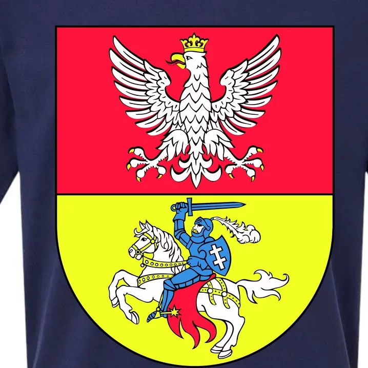 Polish Eagle Bialystok Coat Of Arms City Sueded Cloud Jersey T-Shirt