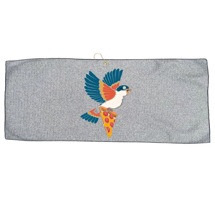 Pizza Eater Bird Lover Ornithology Bird Whisperer Gift Large Microfiber Waffle Golf Towel