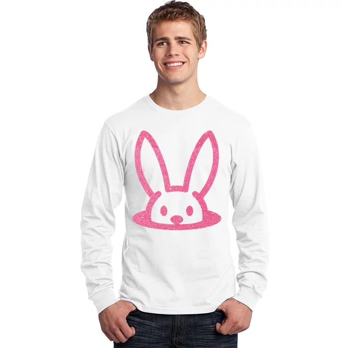 Peaking Easter Bunny Cute Long Sleeve Shirt