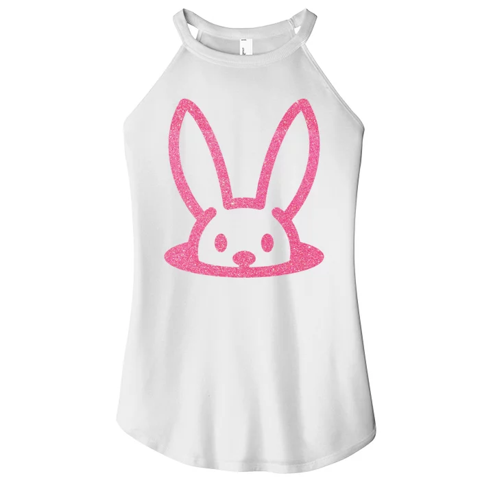 Peaking Easter Bunny Cute Women’s Perfect Tri Rocker Tank