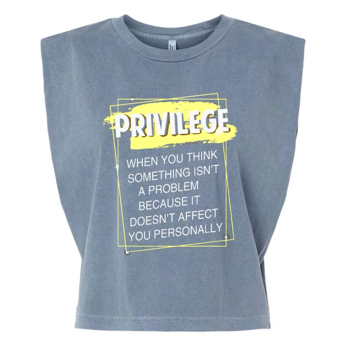 Privilege Explained Civil Rights & Black History Month Garment-Dyed Women's Muscle Tee