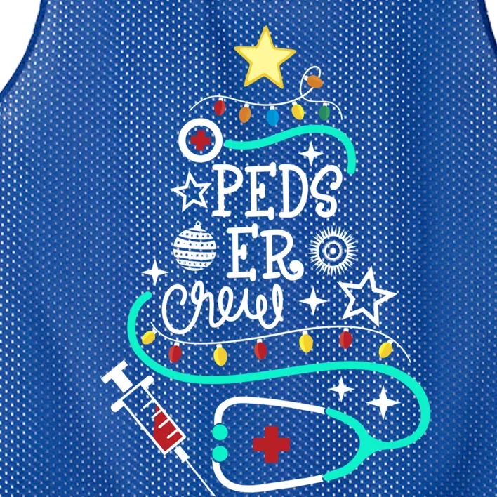 Peds Er Christmas Crew Emergency Nurse Pediatric Er Techs Gift Mesh Reversible Basketball Jersey Tank