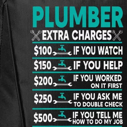 Plumber Extra Charges Hourly Rate City Backpack