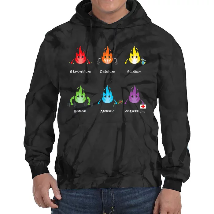 Periodic Elements Chemistry Lover Science Teacher Tie Dye Hoodie